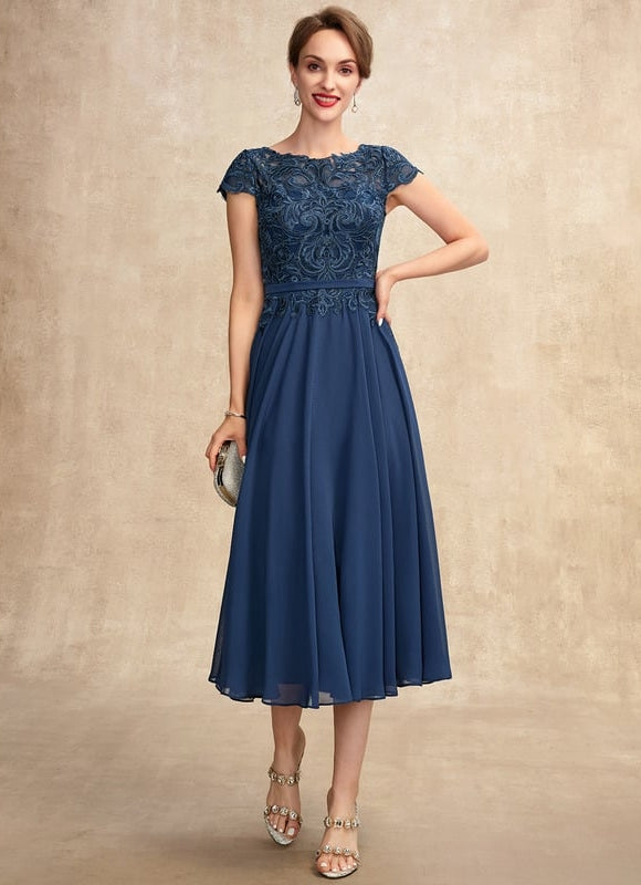 Robe Trapèze Lilas Élégant - gallery 6