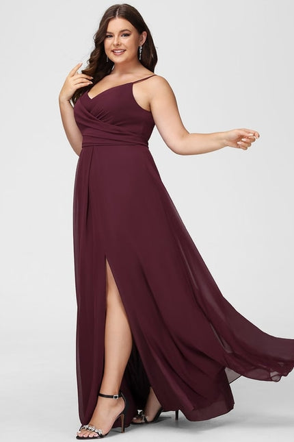 Robe Trapèze Mousseline Fendue - gallery 7