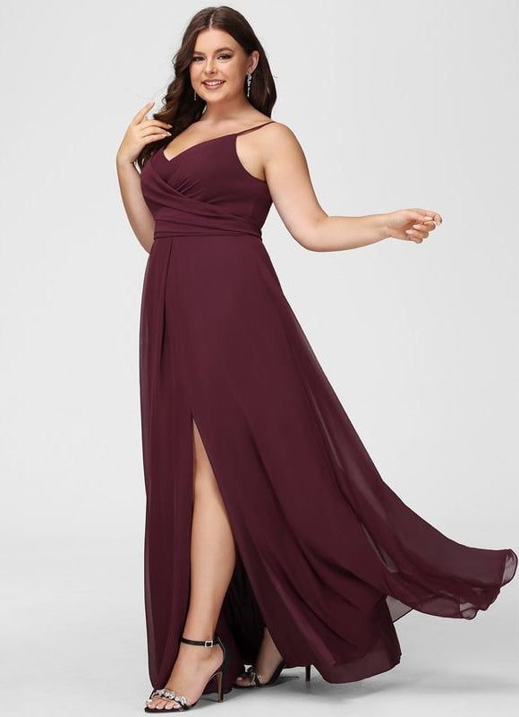 Robe Trapèze Mousseline Fendue - gallery 7