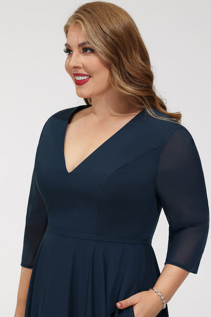 Robe Trapèze Drapé Élégant Chic - gallery 3