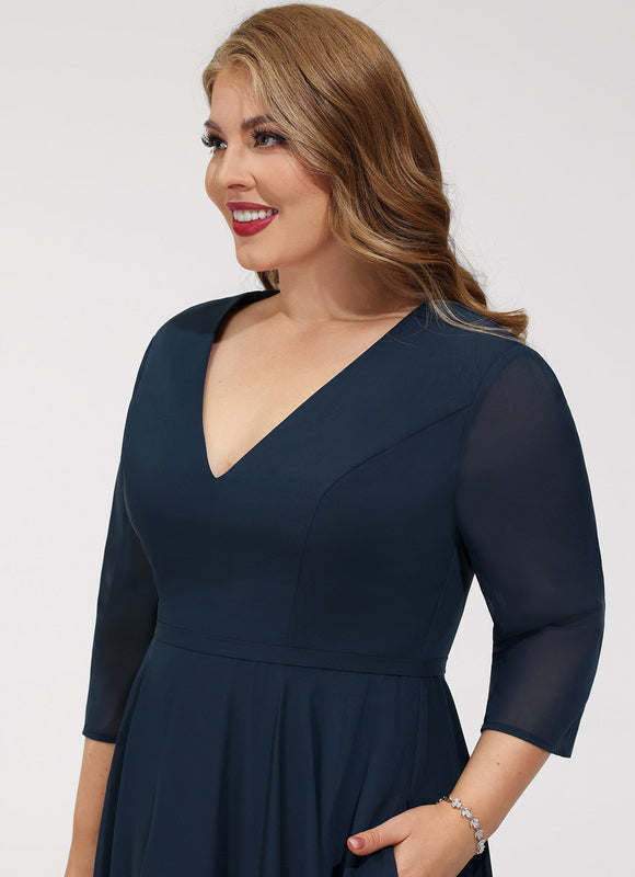 Robe Trapèze Drapé Élégant Chic - gallery 3