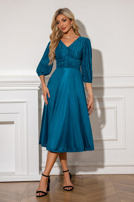 Robe Trapèze Saphir Élégante