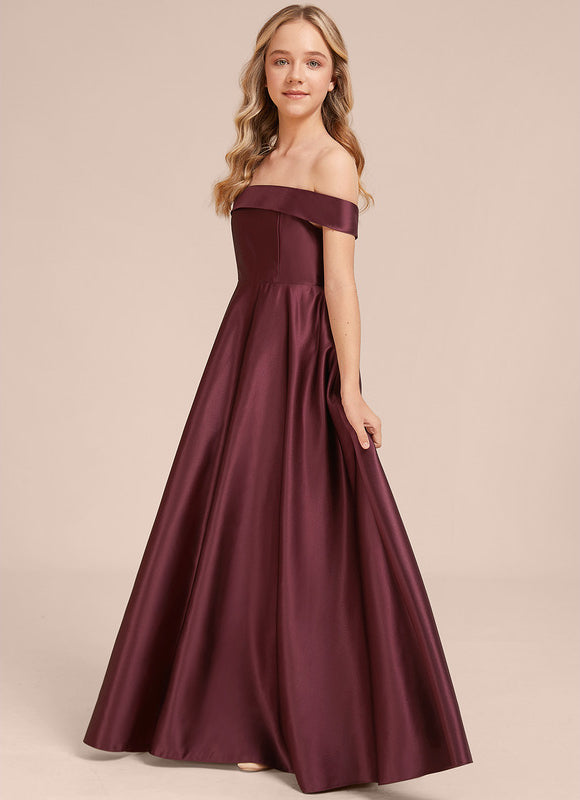 Robe Trapèze Satin Bordeaux Chic - gallery 4