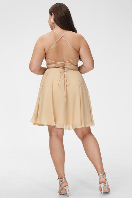 Robe Trapèze Éclat De Sable - gallery 7