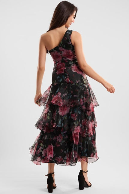 Robe Trapèze Asymétrique Florale - gallery 4