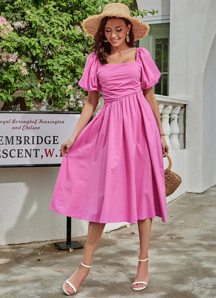 Robe Trapèze Fuchsia Éclat