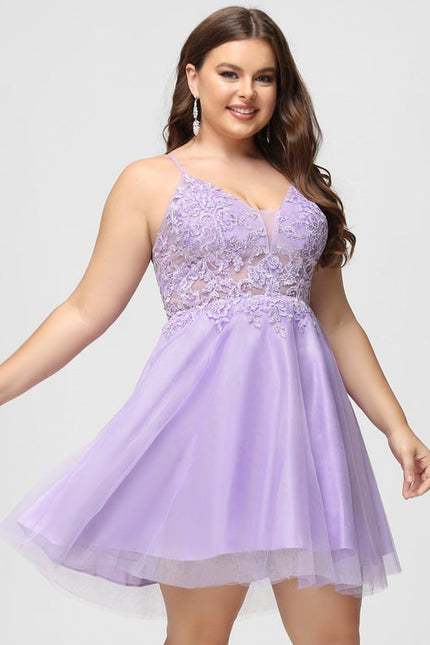Robe Trapèze Rêve Lilas Flottant - gallery 9