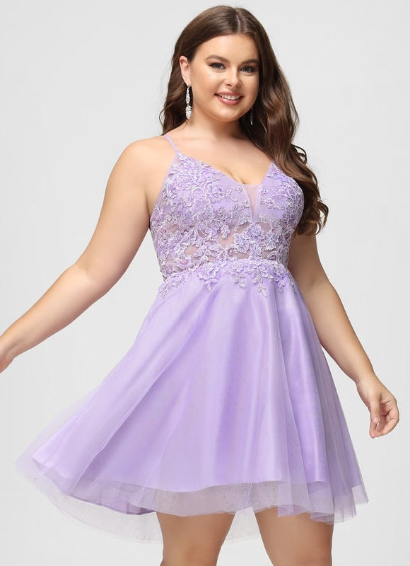 Robe Trapèze Rêve Lilas Flottant - gallery 9