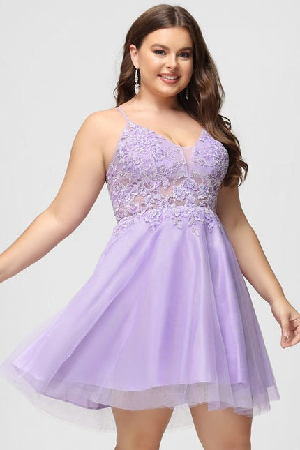 Robe Trapèze Rêve Lilas Flottant - gallery 9