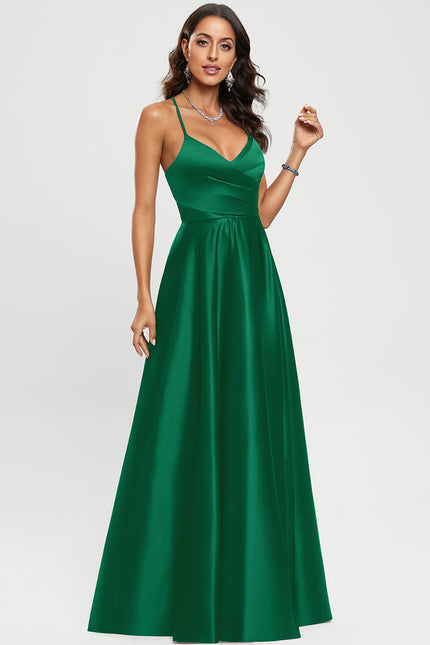 Robe Trapèze Éclat Satiné Doré - gallery 9