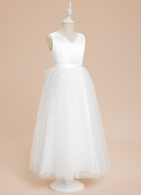 Robe Trapèze Satin Tulle Chic - gallery 2