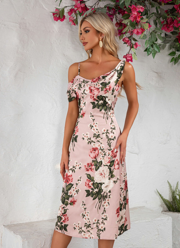 Robe Trapèze Fleur De Pêche - gallery 6