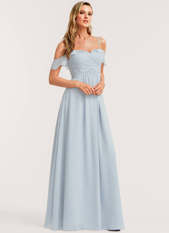 Robe Trapèze Aérienne Céleste