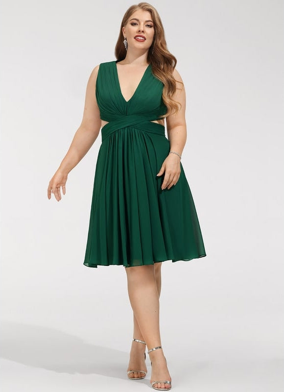 Robe Trapèze Émeraude Volante - gallery 9