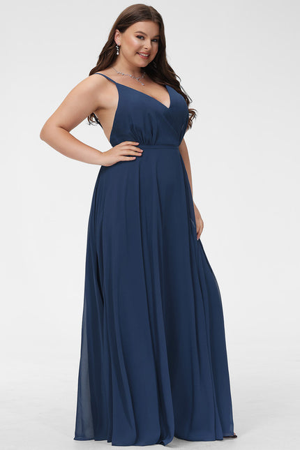 Robe Trapèze Velours Céleste - gallery 6