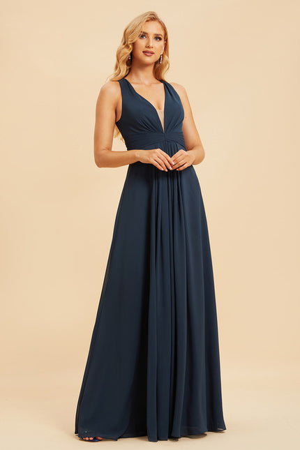 Robe Trapèze Mousseline Fendue - gallery 3