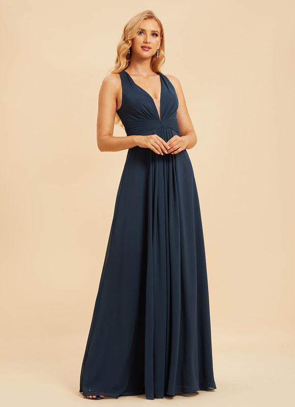 Robe Trapèze Mousseline Fendue - gallery 3