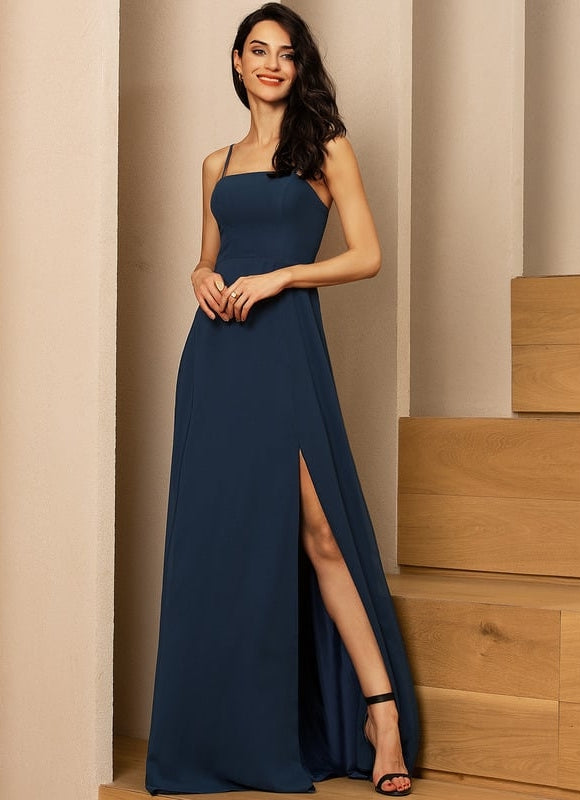 Robe Trapèze Bleu Marine Soirée