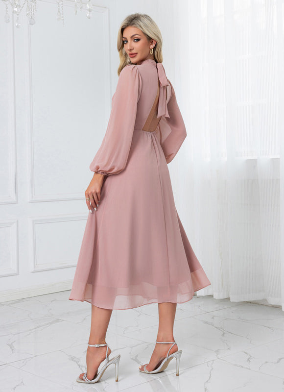 Robe Trapeze Ras Du Cou - gallery 4