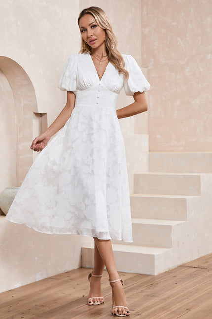 Robe Trapèze Nuageuse Élégante - gallery 1