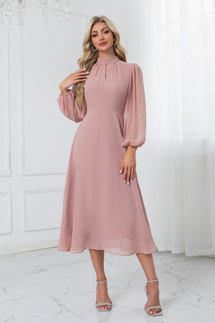 Robe Trapeze Ras Du Cou - gallery 2