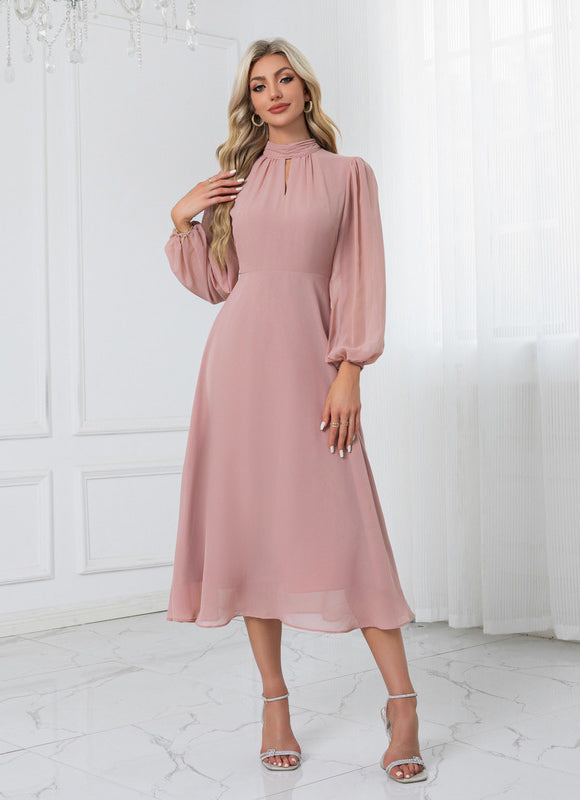 Robe Trapeze Ras Du Cou - gallery 2