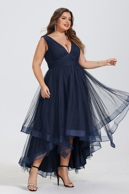 Robe Trapèze Bleue Marine Festive - gallery 8