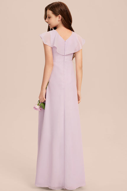 Robe Trapèze Bleu Céleste Aérien - gallery 4