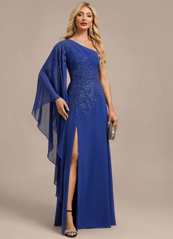 Robe Trapèze Bleu Élégant - gallery 2