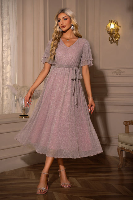 Robe Trapèze Tulle Rosée