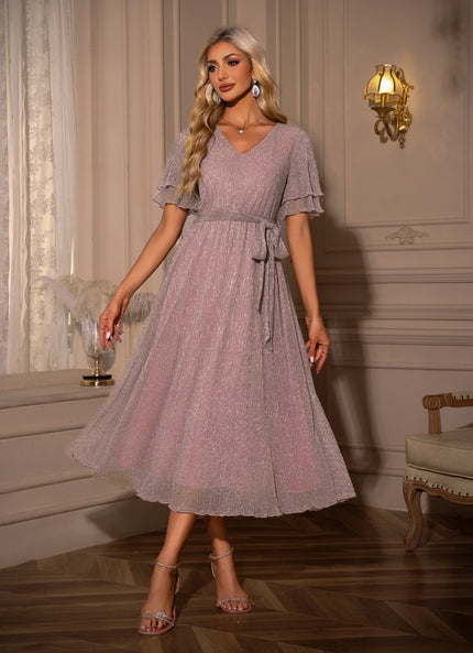 Robe Trapèze Tulle Rosée