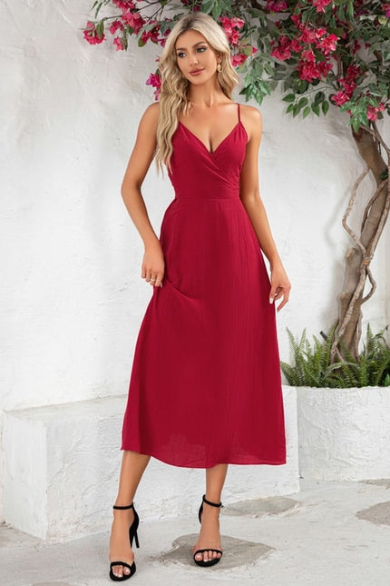 Robe Trapèze Rouge Flottant
