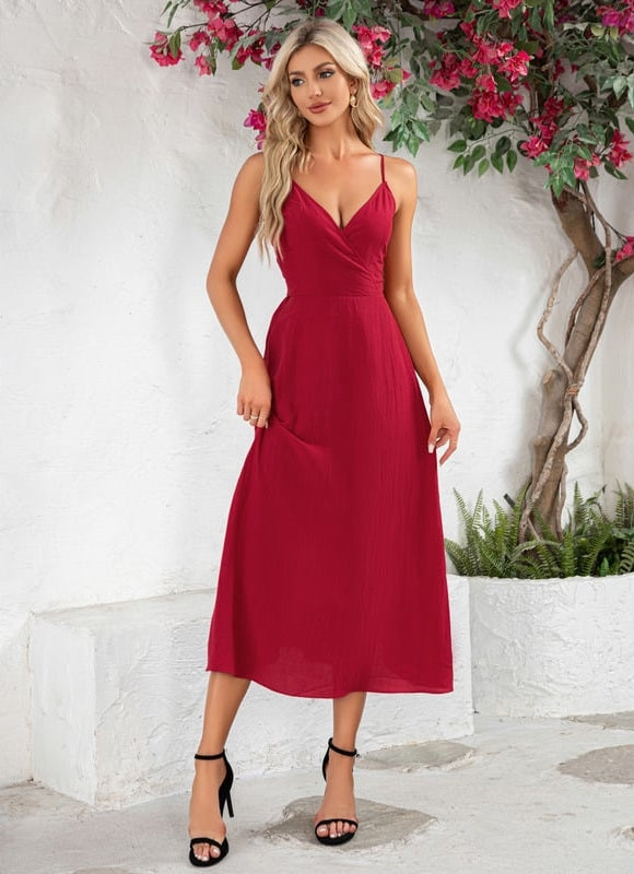 Robe Trapèze Rouge Flottant