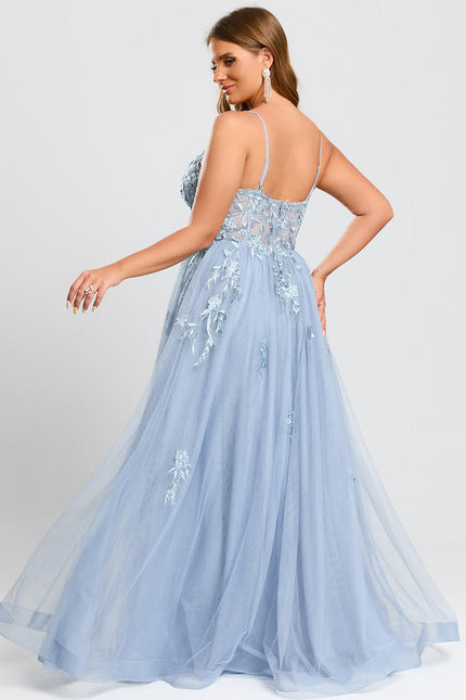 Robe Trapèze Tulle Azur Éthéré - gallery 9
