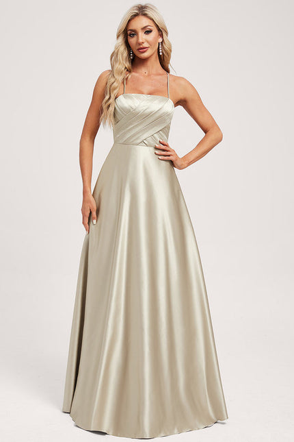 Robe Trapèze Satin Émeraude