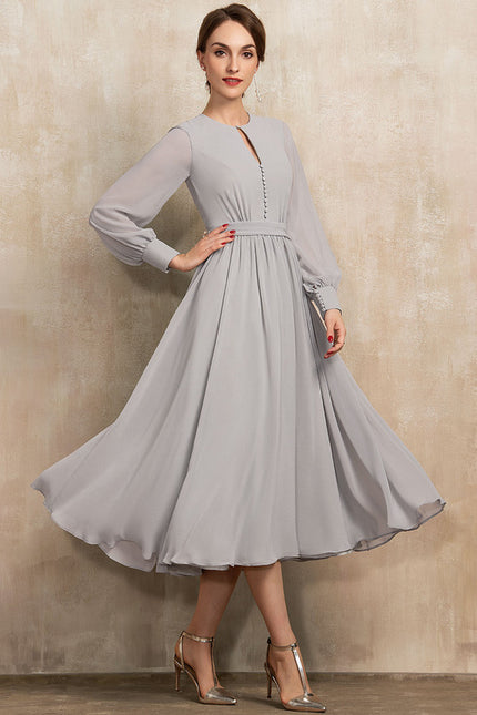Robe Trapèze Éclat Nuageux - gallery 3