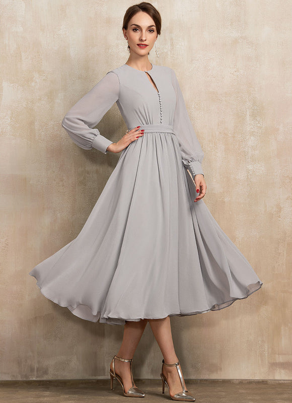 Robe Trapèze Éclat Nuageux - gallery 3