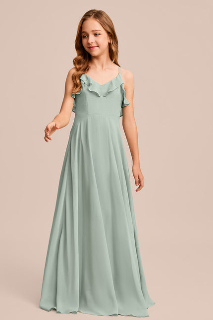 Robe Trapèze Vert Doux Éclat - gallery 2