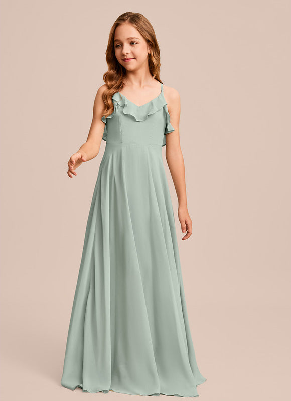 Robe Trapèze Vert Doux Éclat - gallery 2