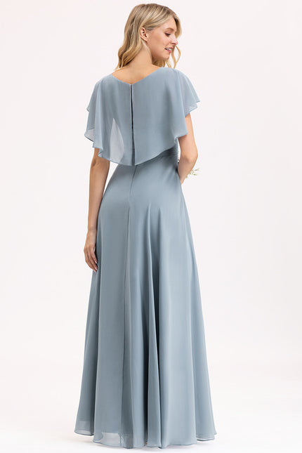 Robe Trapèze Mousseline Fendue - gallery 1