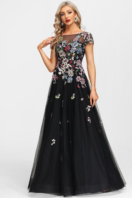 Robe Trapèze Rêve Floral Noir - gallery 8