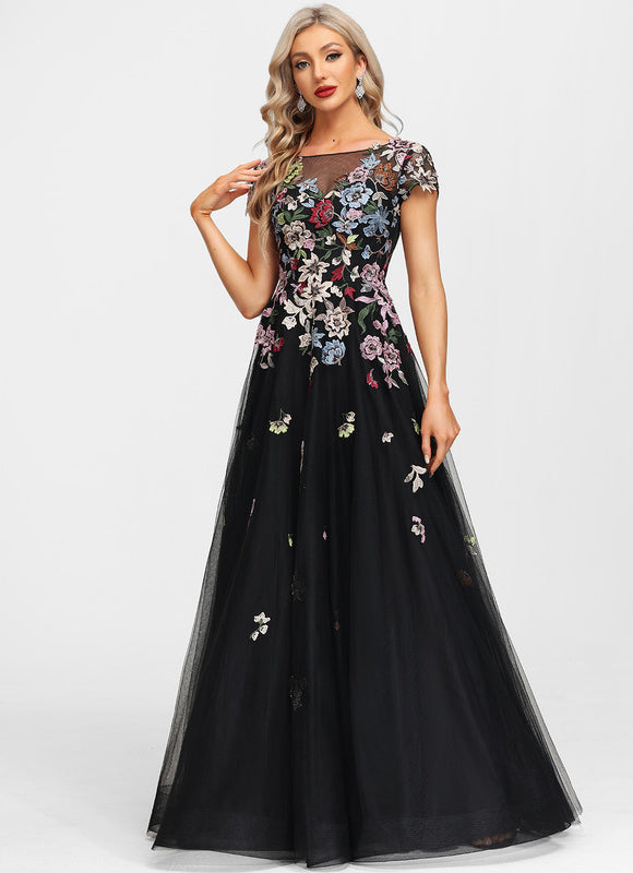 Robe Trapèze Rêve Floral Noir - gallery 8
