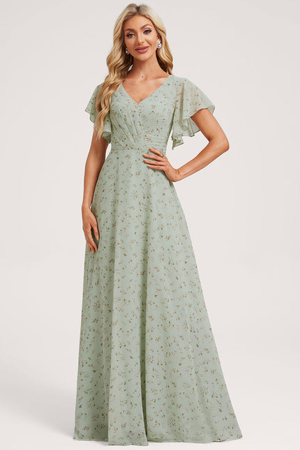 Robe Trapèze Mousseline Fendue - gallery 1