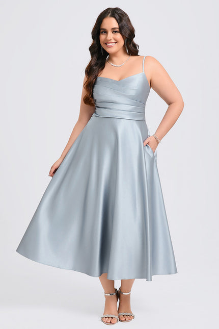 Robe Trapèze Aube Satinée - gallery 7
