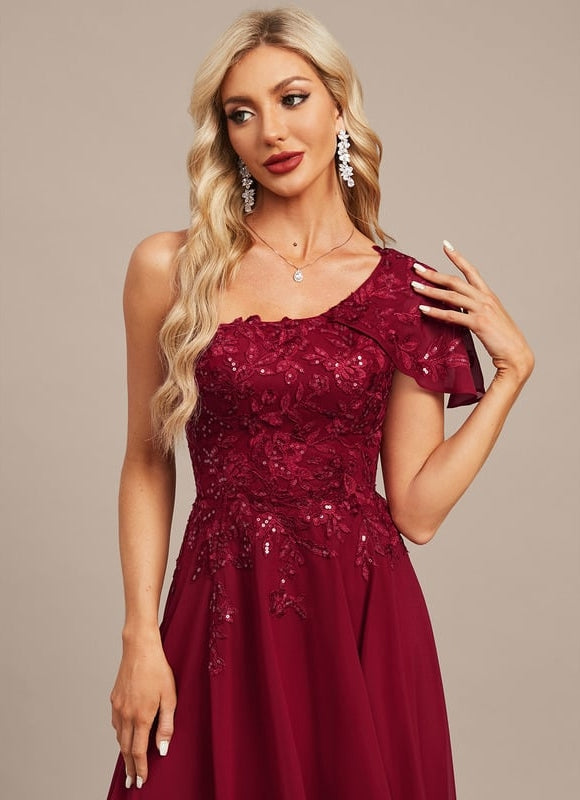 Robe Trapèze Rubis Élégante - gallery 2