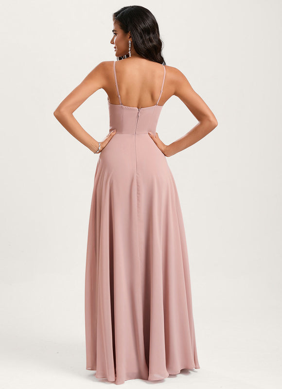 Robe Trapèze Mousseline Fendue - gallery 4