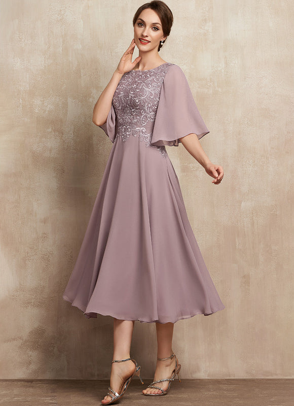 Robe Trapèze Lilas Élégant - gallery 4
