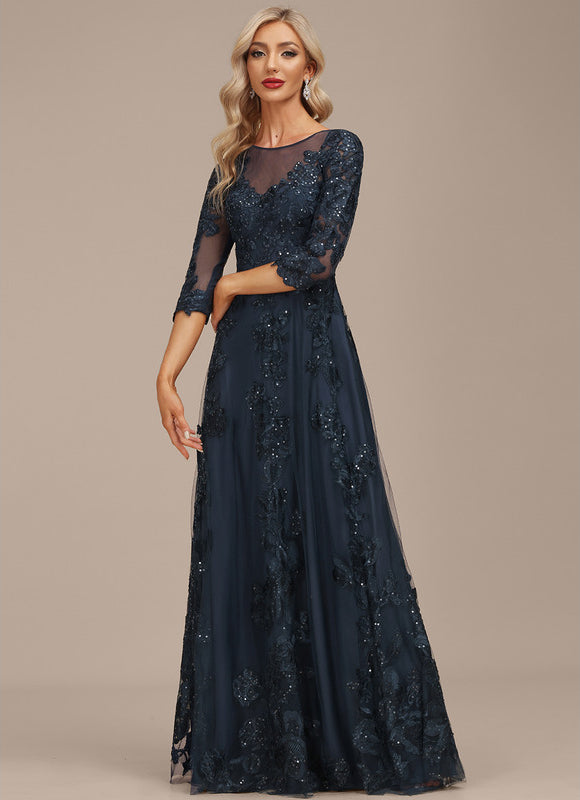 Robe Trapèze Éclat Bleu Nuit - gallery 4