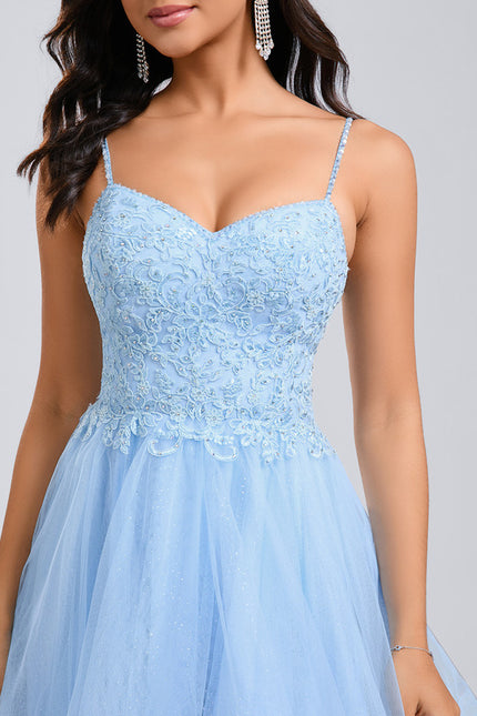 Robe Trapeze Bleu Ciel - gallery 5
