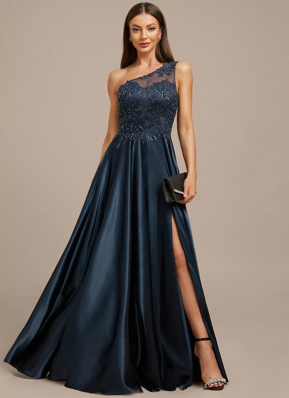 Robe Trapèze Asymétrique Scintillante